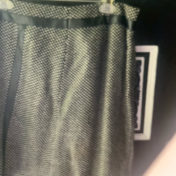 Final Markdown! Vintage LIMITED Wool Polka Dot Skirt trimmed in Faux Leather. 14 - Picture 2 of 7